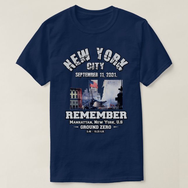 Kom ihåg den 11 september t shirt (Design framsida)