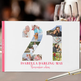 Kom ihåg den 21:a födelsedagen när ... Rosa Photo  Gästböcker