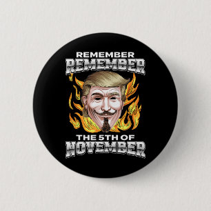 Kom ihåg den femte november Trump Fawkes Knapp