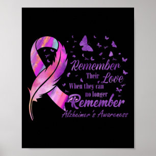 Kom ihåg deras medvetenhet om Kärlek Alzheimers sj Poster