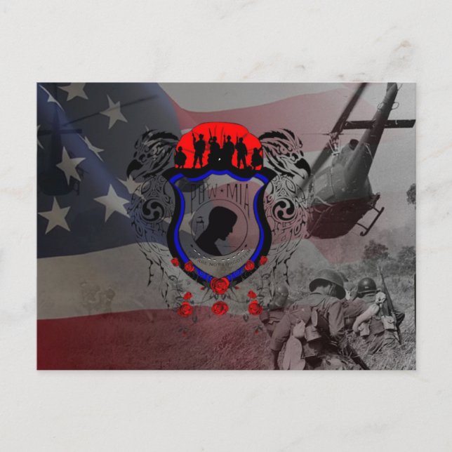 Kom ihåg det bortfallna Viet-Nam Heroes Vykort (Framsida)