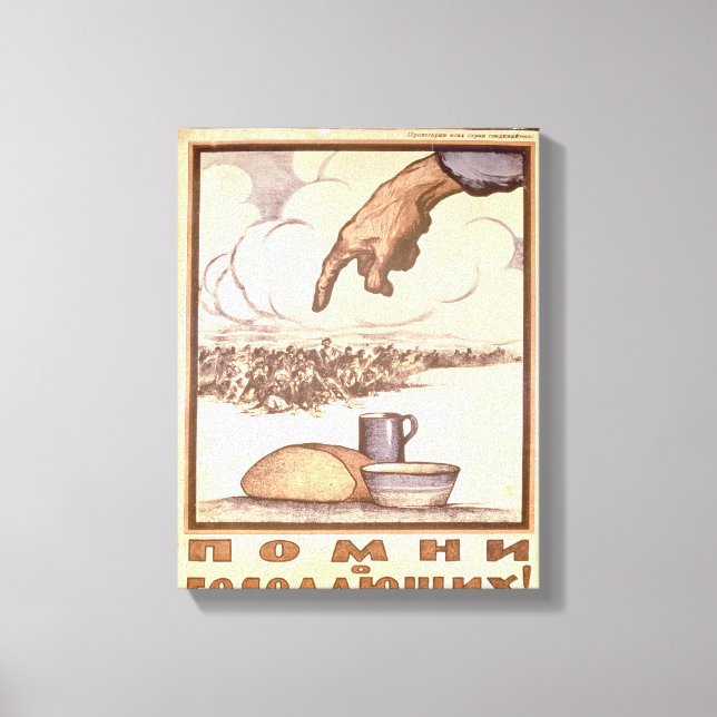 Kom ihåg det Hungriga! poster 1921 Canvastryck (Framsida)