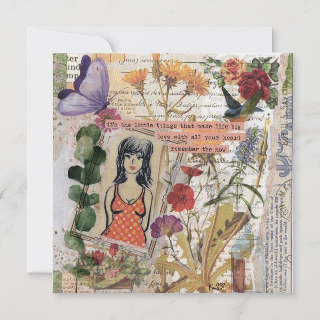 Kom ihåg det platta hälsningskortet (Framsida)