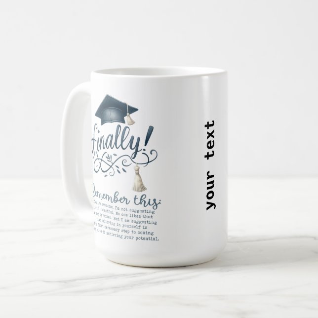 Kom ihåg detta kaffemugg (Framsida vänster)