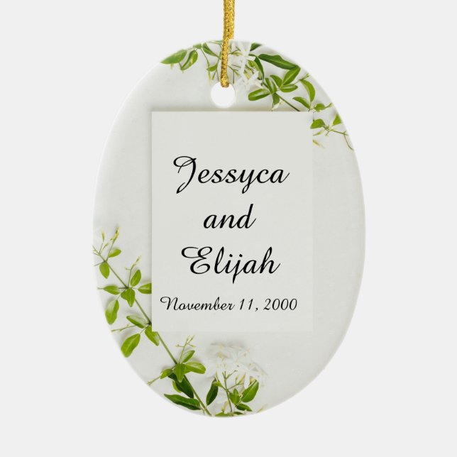 Kom ihåg dig Keramik/Oval prydnad Bröllopsgåva Julgransprydnad Keramik (Framsidan)