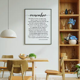 Kom ihåg Dikt från Christina Georgina Rossetti Poster