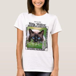 Kom ihåg ditt minnesfoto för kattpet t shirt