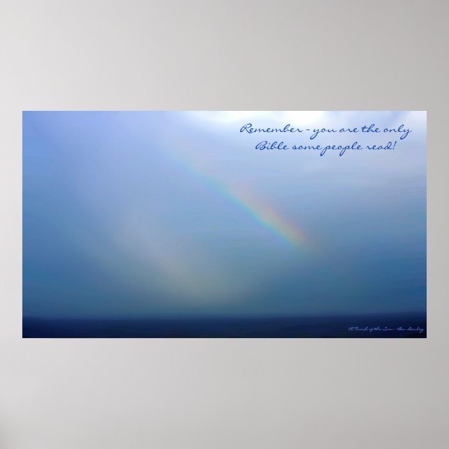 Kom ihåg ~ Du är den enda bibeln som vissa läser Poster (Framsidan)