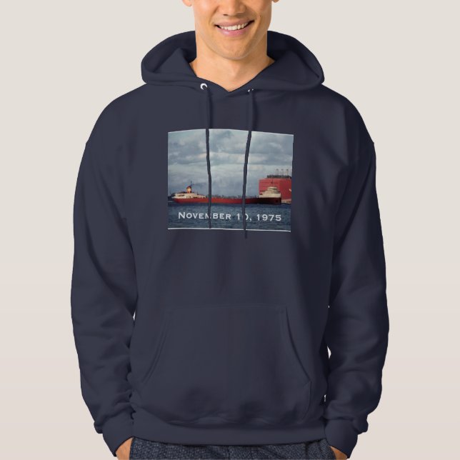 Kom ihåg Edmund Fitzgerald 11/10/75 Hoodie (Framsida)