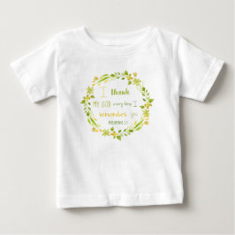 Kom ihåg er Bible Verse Philippians 1 3 Tee Shirt