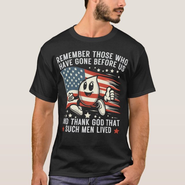 Kom ihåg Fallen Soldiers USA flagga American T Shirt (Framsida)