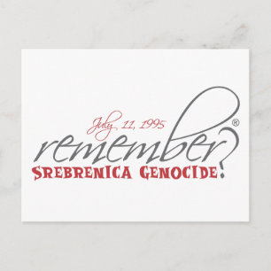 Kom ihåg folkmordet på srebrenica vykort