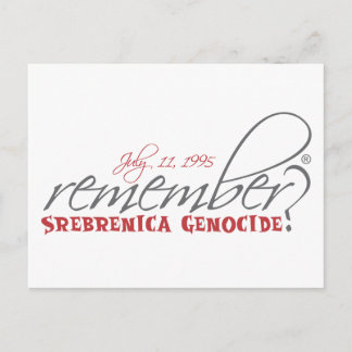 Kom ihåg folkmordet på srebrenica vykort