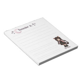 Kom ihåg - Goth Cat Moon Notepad Anteckningsblock