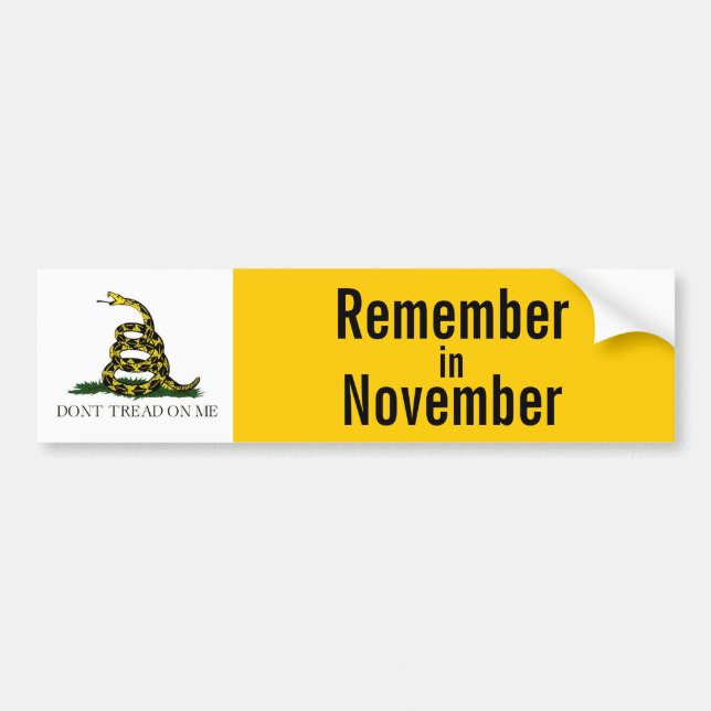 Kom ihåg i november bildekal (Framsidan)
