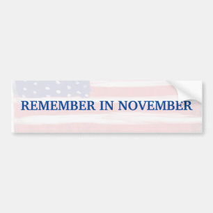 Kom ihåg i november bildekal