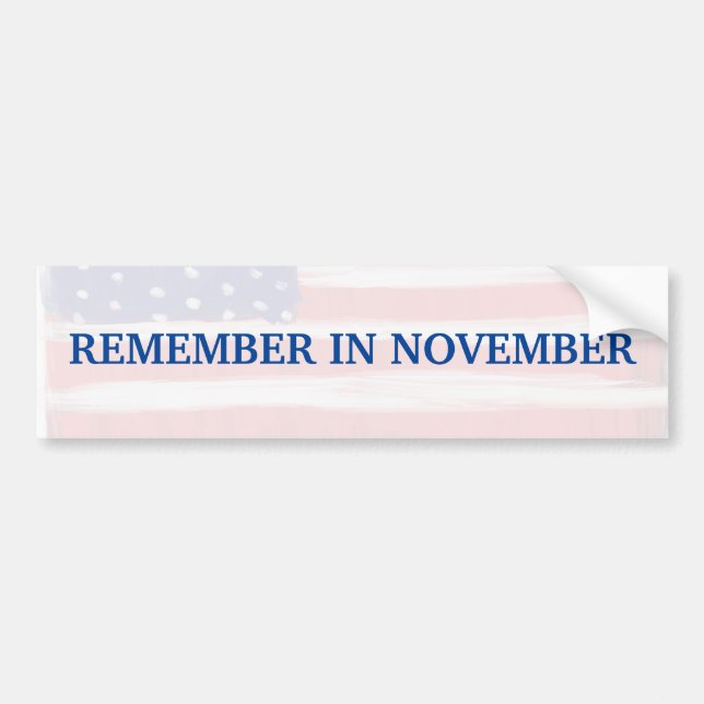 Kom ihåg i november bildekal (Framsidan)