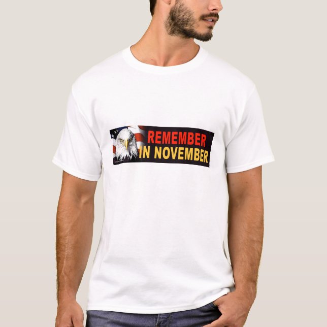 "Kom ihåg i november" T-shirt (Framsida)