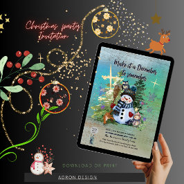 Kom ihåg julblått i december inbjudningar