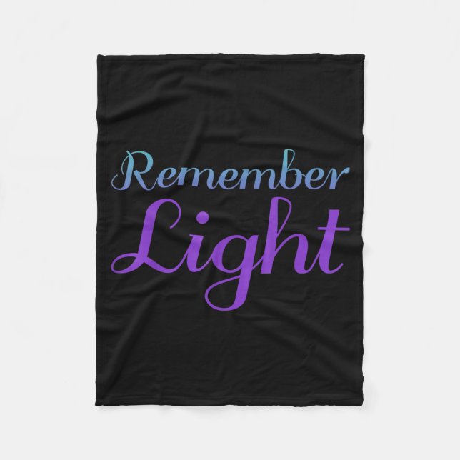 Kom ihåg Light förebyggande av självmord design Fleecefilt (Framsidan)