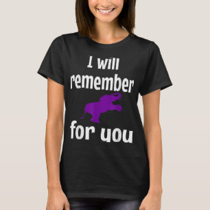 Kom ihåg Lilan för att öka medvetenheten hos Eleph T Shirt