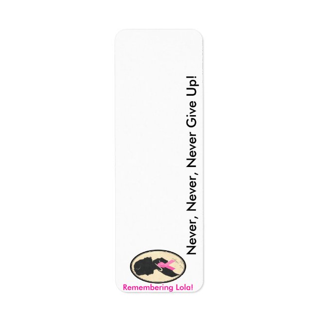 Kom ihåg Lola! Returadress Etikett (Framsidan)