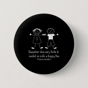 Kom ihåg Lycklig Life Marcus Aurelius Stoic Quote Knapp