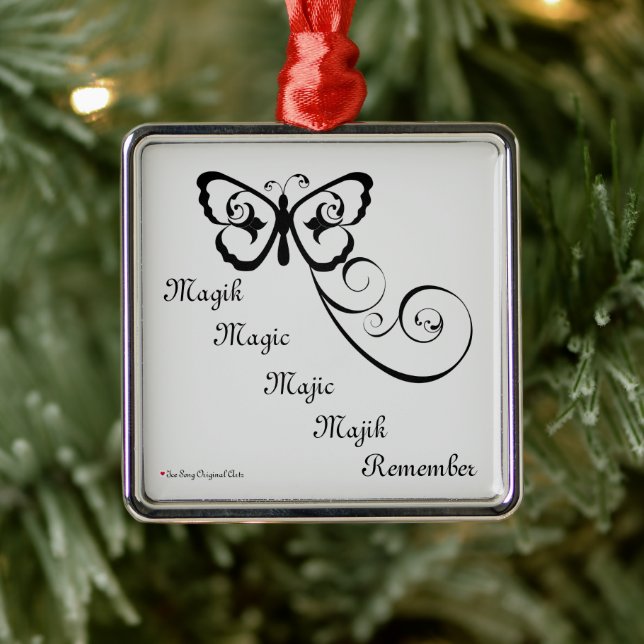 Kom ihåg Magic Silver Black Julgransprydnad Metall (Träd)