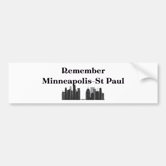 Kom ihåg Minneapolis & St. Paul Bildekal (Framsidan)