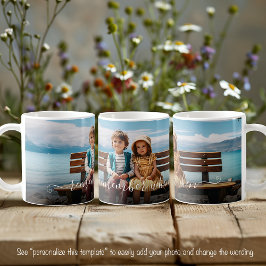 Kom ihåg när vacker fotomalltext kaffemugg