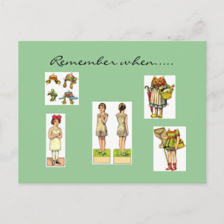 Kom ihåg när vykort för Vintage