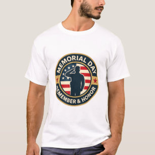 Kom ihåg och hedra minnesdagen för patriotiska vet t shirt