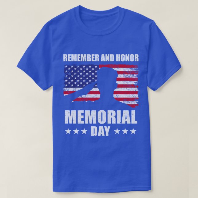 Kom ihåg och hedra minnesdagen t shirt (Design framsida)