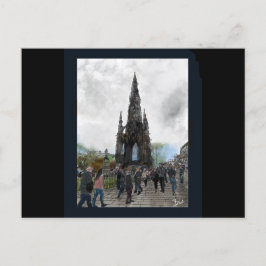 Kom ihåg på skottens monument Edinburgh, Skottland Vykort