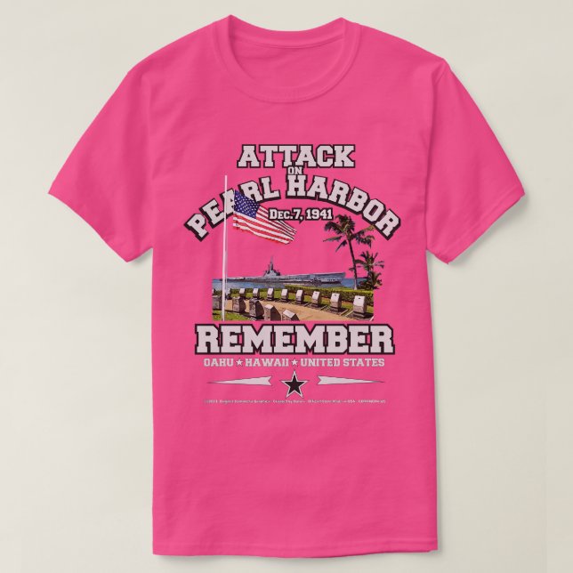 Kom ihåg Pearl Harbour 1941 T Shirt (Design framsida)