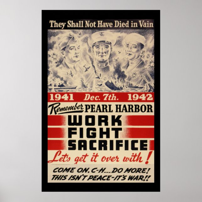 Kom ihåg Pearl Harbour Poster (Framsidan)