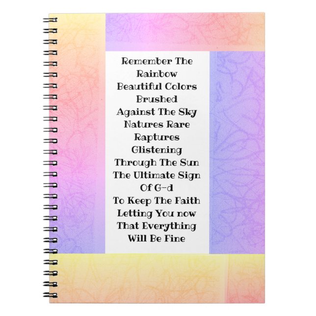 Kom ihåg regnbågen anteckningsbok (Framsidan)
