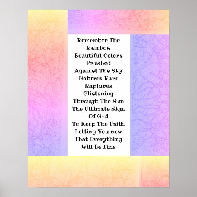 Kom ihåg regnbågen poster (Framsidan)