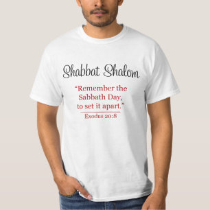 Kom ihåg Sabbathedagen - Shabbat Shalom T Shirt