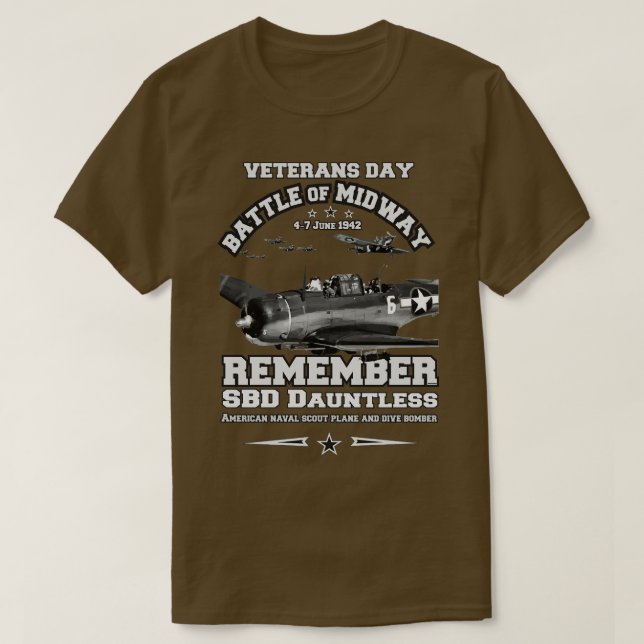 Kom ihåg SBD Dauntless Veterans ww2 T Shirt (Design framsida)