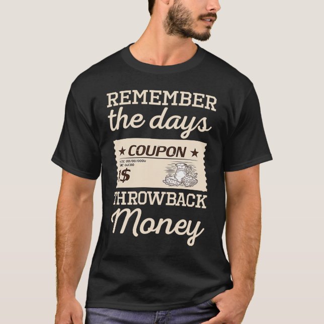 Kom ihåg Throwback Money Frimärke T Shirt (Framsida)
