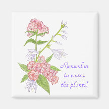 Kom ihåg till Vatten i Plants Magnet