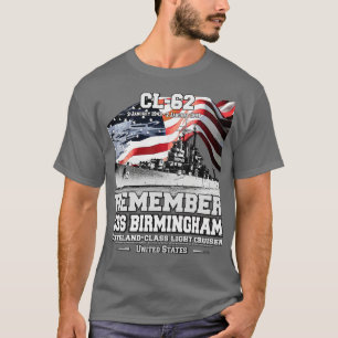 KOM IHÅG USS Birmingham CL62 Cruiser-marinveterane T Shirt