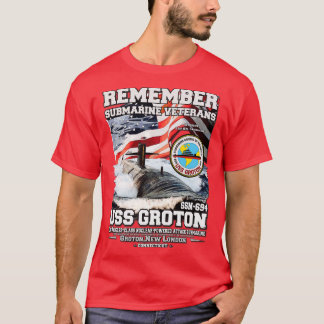 Kom ihåg USS Groton SSN694 Submarine veterans T Shirt