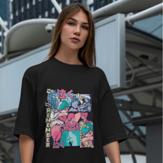 Kom ihåg Vaporwave Anime T Shirt (Skapare uppladdad)