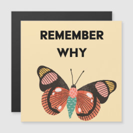 Kom ihåg varför Butterfly Magnetic Card Magnetisk Inbjudningskort