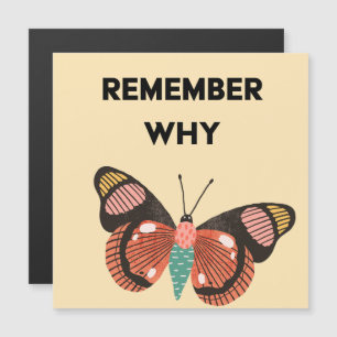 Kom ihåg varför Butterfly Magnetic Card Magnetisk Inbjudningskort