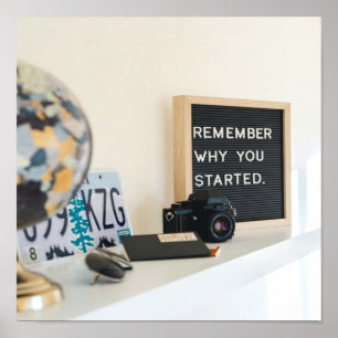 Kom ihåg varför du startade Roligten Motivation Poster