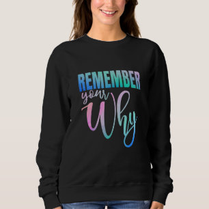Kom ihåg varför Gym Motivation Fitness inspirati T Shirt