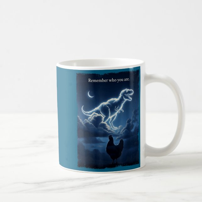 Kom ihåg vem du är - rolig evolution skämt meme kaffemugg (Höger)